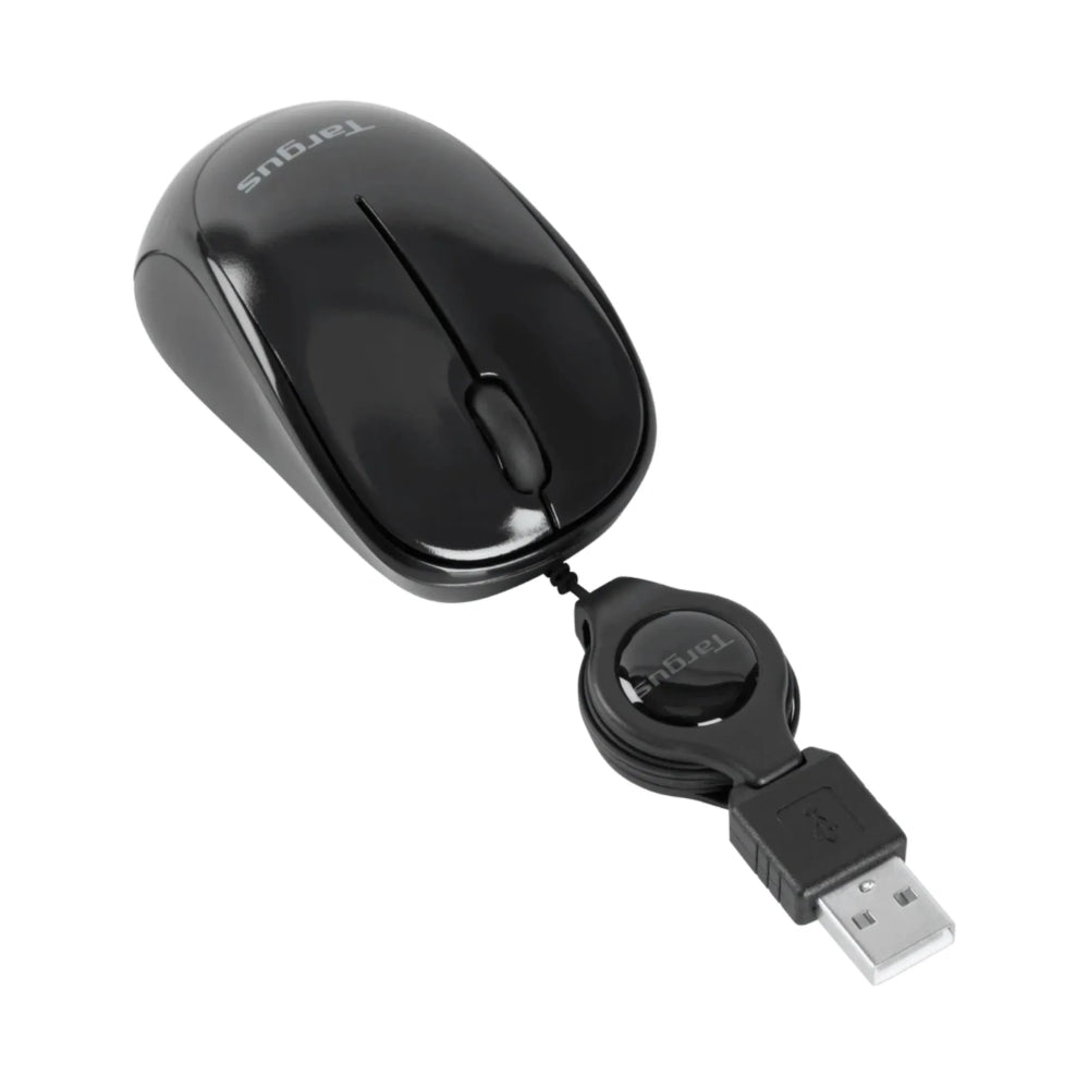 Mouse Targus Compacto Bluetrace Cable Retractil Ajustable Compatible con Windows y MAC AMU75US