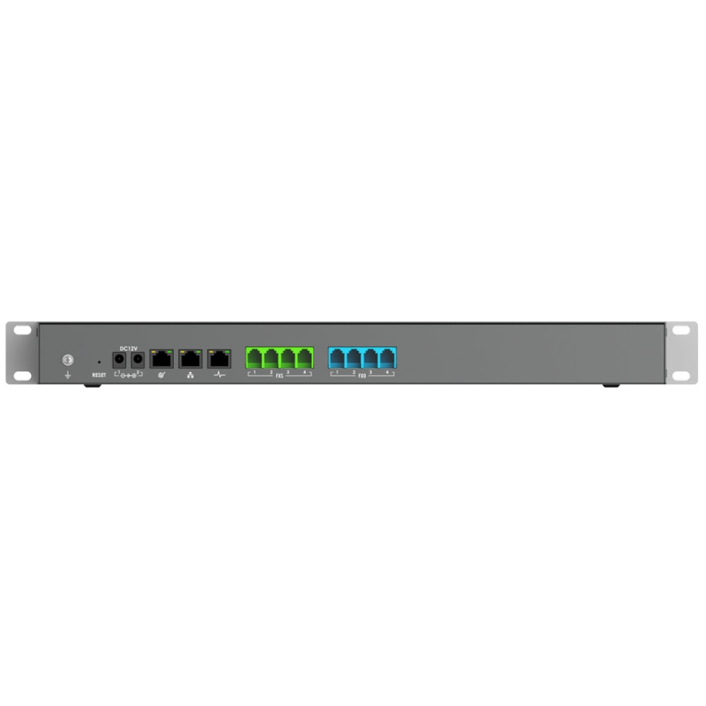 Central IP GranDStream 4 Troncales 4 Puertos FXO 4 Puertos FXS 2000 Cuentas SIP 300 Llamadas Simultaneas 3 Puertos Ethernet Gigabit PoE NAT Soporta Alimentacion PoE UCM6304