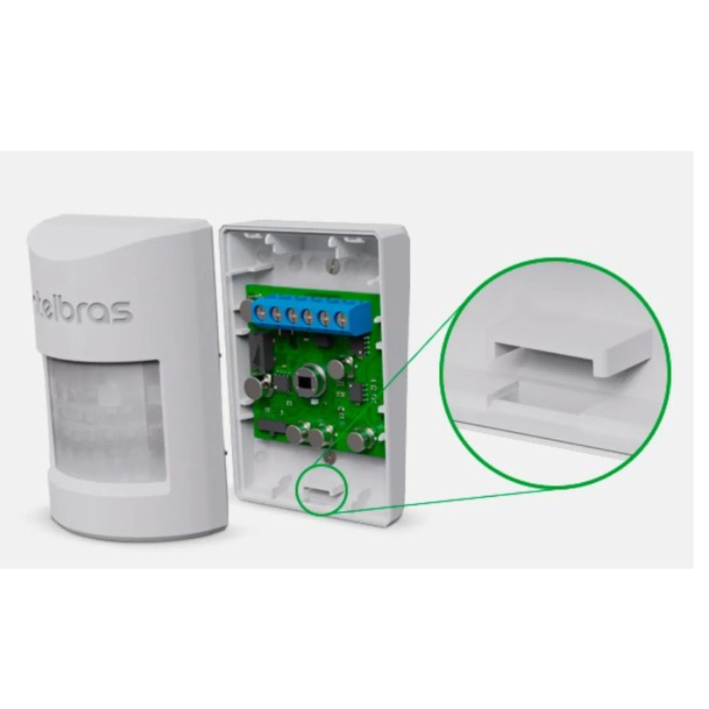 Sensor de Movimiento Intelbras Cableado Alcance 12 metros 90 grados de Apertura Llave Tamper 4541071