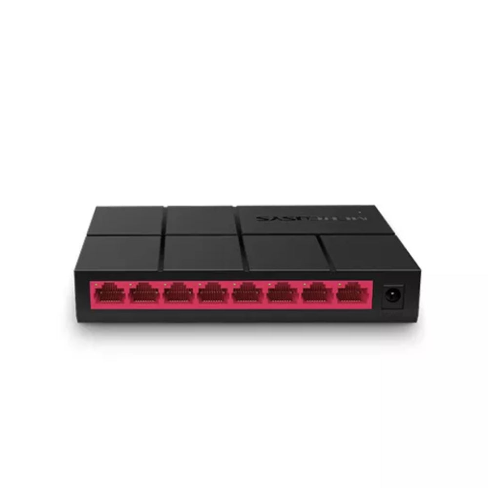Switch Mercusys 8 Puertos 10/100/1000Mbps Para Escritorio o Montarlo en Pared Plug and Play MS108G