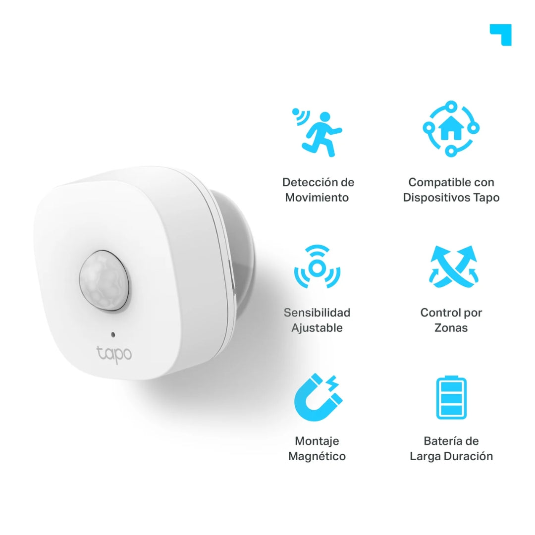 Sensor de Movimiento Tapo Inteligente Angulo de Deteccion 120grados Tapo T100