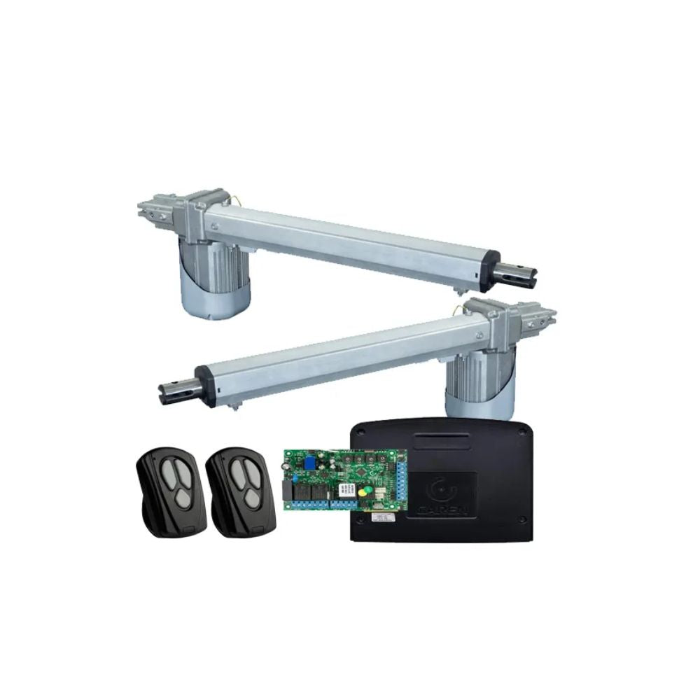 Motor Pivotante Garen Pivo Duo Motor 1/4HP Brazo 0.5M 1 Central 2 Controles Remotos 433MHz F06226-G