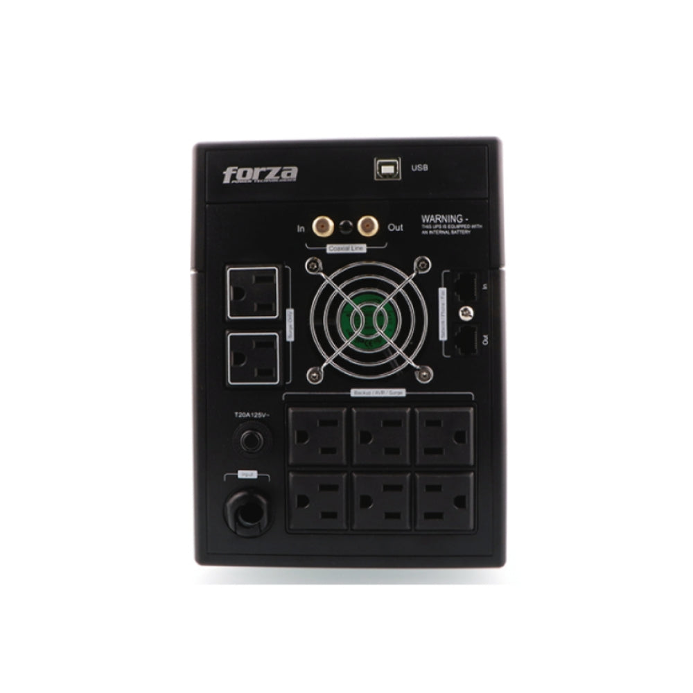 UPS Interactivo Forza 2200VA 1200W con 8 Salidas NEMA FX-2200LCD-U