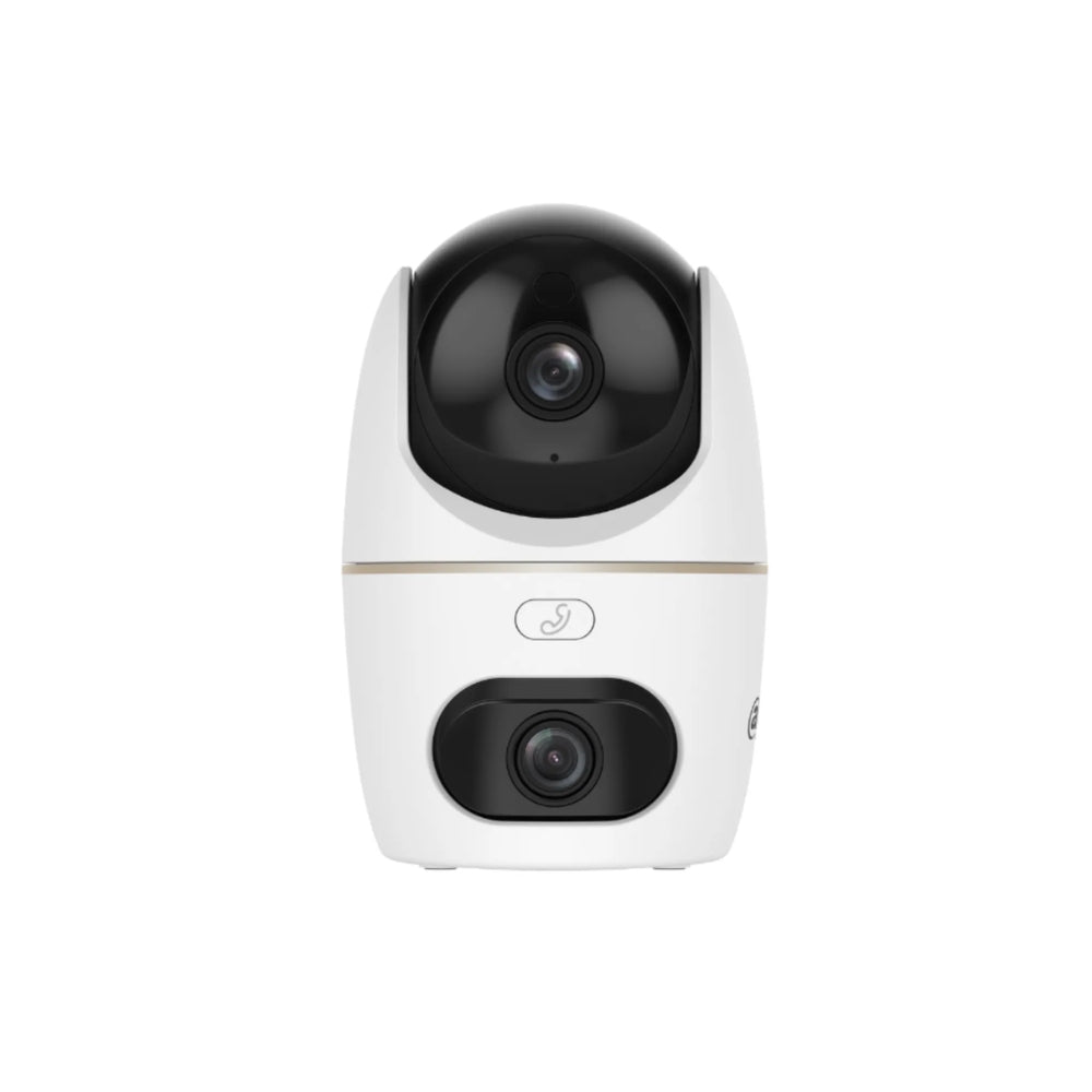 Camara Dahua IP PT Doble Lente 5+5MP Angulos de Vision Ajustables Llamada 1 Toque Detecta Personas y Mascotas Auto Tracking M