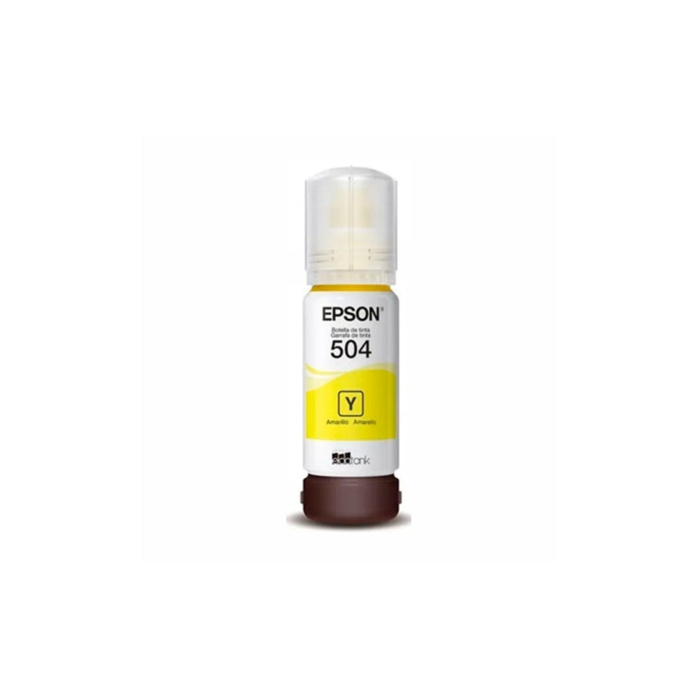 Botella de Tinta Epson T504 color Amarillo de 70ml T504420-AL