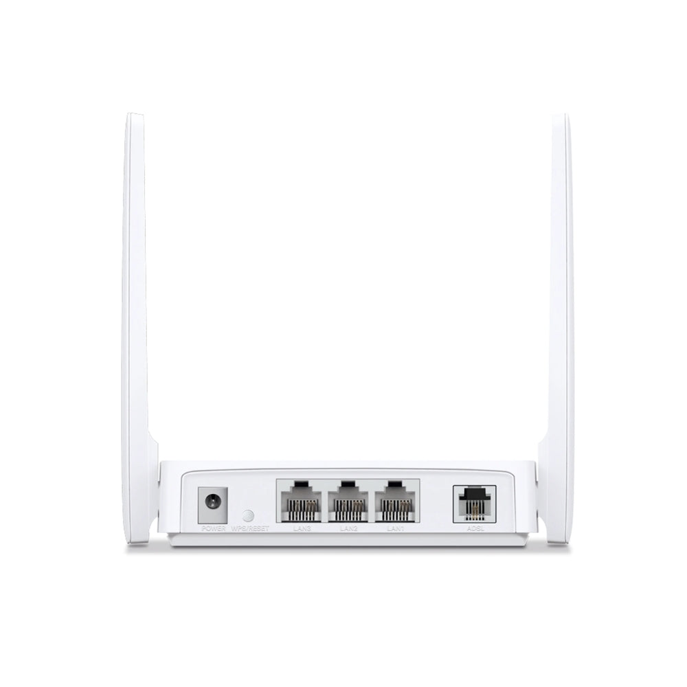 Modem Mercusys Router Inalambrico MW300D ADSL2+ N300 1WAN 3LAN 10/100Mbps 2 Antenas Externas 5dBi Boton WPS MW300D