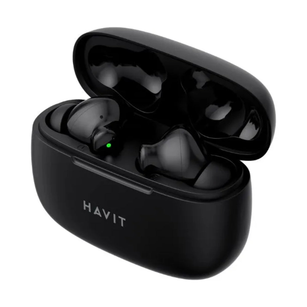 Auriculares Havit Inalambricos Estereo Tamaño Compacto Control Tactil Llamadas Nitidas Graves potentes color Negro TW967-BK