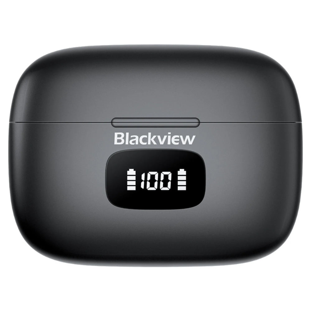 Audifonos Blackview Inalambricos Bluetooth 5.3 Estuche de Carga con Pantalla Carga Inalambrica y Cableada Alcance 10M color Negro AIRBUDS 8-BK