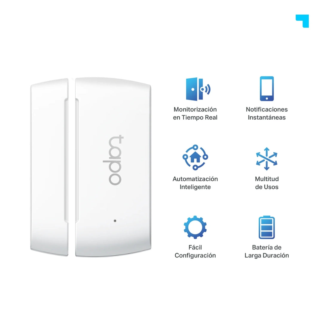 Sensor de Puerta Tapo Inteligente Compatibilidad Universal Multiples Usos Proteccion contra Robo Tapo T110