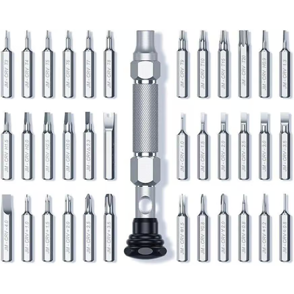 Set de Destornilladores Ugreen 38 en 1 Material de ALuminio Brocas de Forja de Acero para reparar Telefonos y Equipos Electronicos 80459