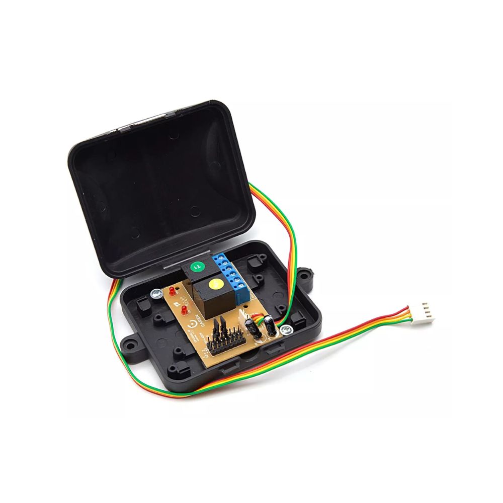 Modulo Alternativo Garen de 8 Funciones con Caja Permite Seleccionar el Accesorio y Programarlo a Traves de Jumper Especial para Luz de Garage y Cerradura 3 Seg A01755
