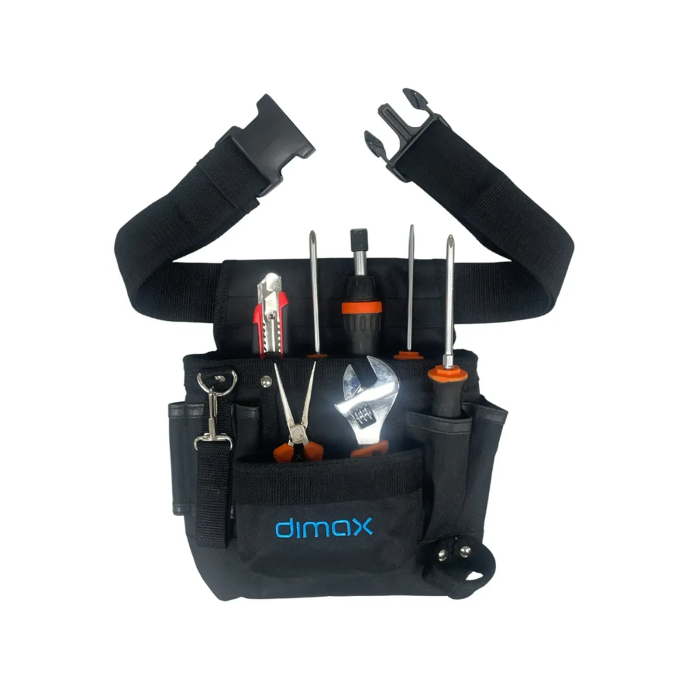 Cinturon Dimax Ajustable para Herramientas con 7 Bolsillos Ideal para Herramientas H376