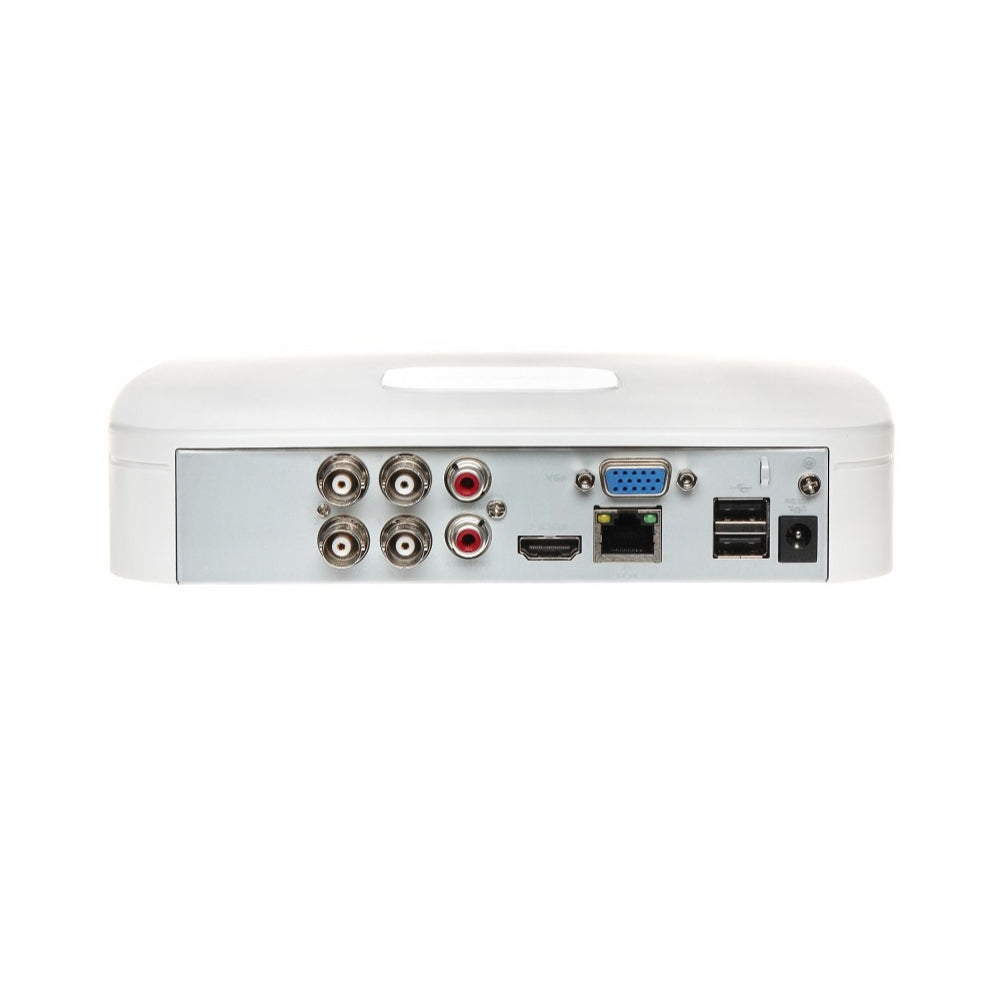 Grabador Dahua Pentahibrido de 4 Canales Hasta 5ch IP H.265 P2P Audio 1xIN/1xOUT 1xHDD hasta 6TB 1xHDMI 1xVGA 2xUSB 1xRJ45 100Mbps DH-XVR4104C-X1
