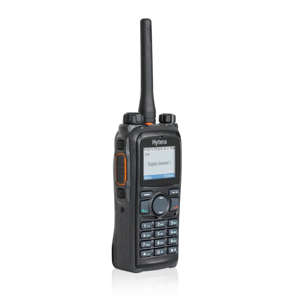 Radio Portable Hytera VHF Digital Analogico Frecuencia 136 a 174MHz 1024 Canales 64 Zonas Potencia 5W IP54 Bateria 2000mAh Pantalla a Color PD786G-V1