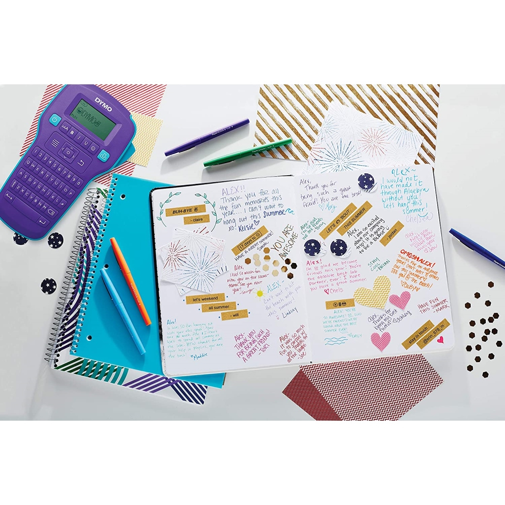 Cinta Dymo D1 Labelmanager Color Pop Negro fondo Dorado 12mm x 3m 2056090