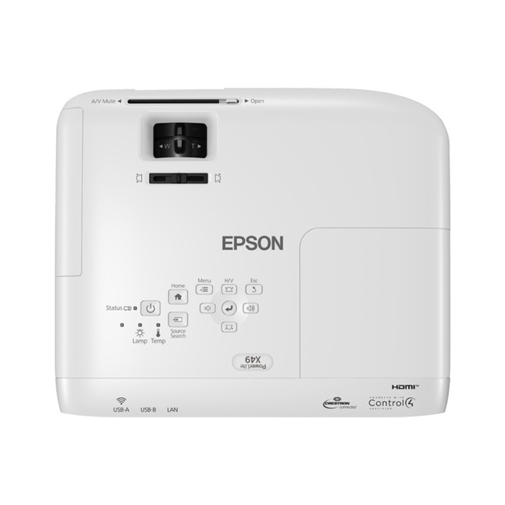 Proyector Epson Powerlite X49 Pantalla hasta 30" de 3600Lumenes XGA Conectividad USB HDMI Ethernet y Otros V11H982020