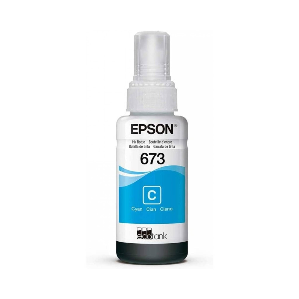 Botella de Tinta Epson T673 color Cian de 70ml T673220-AL