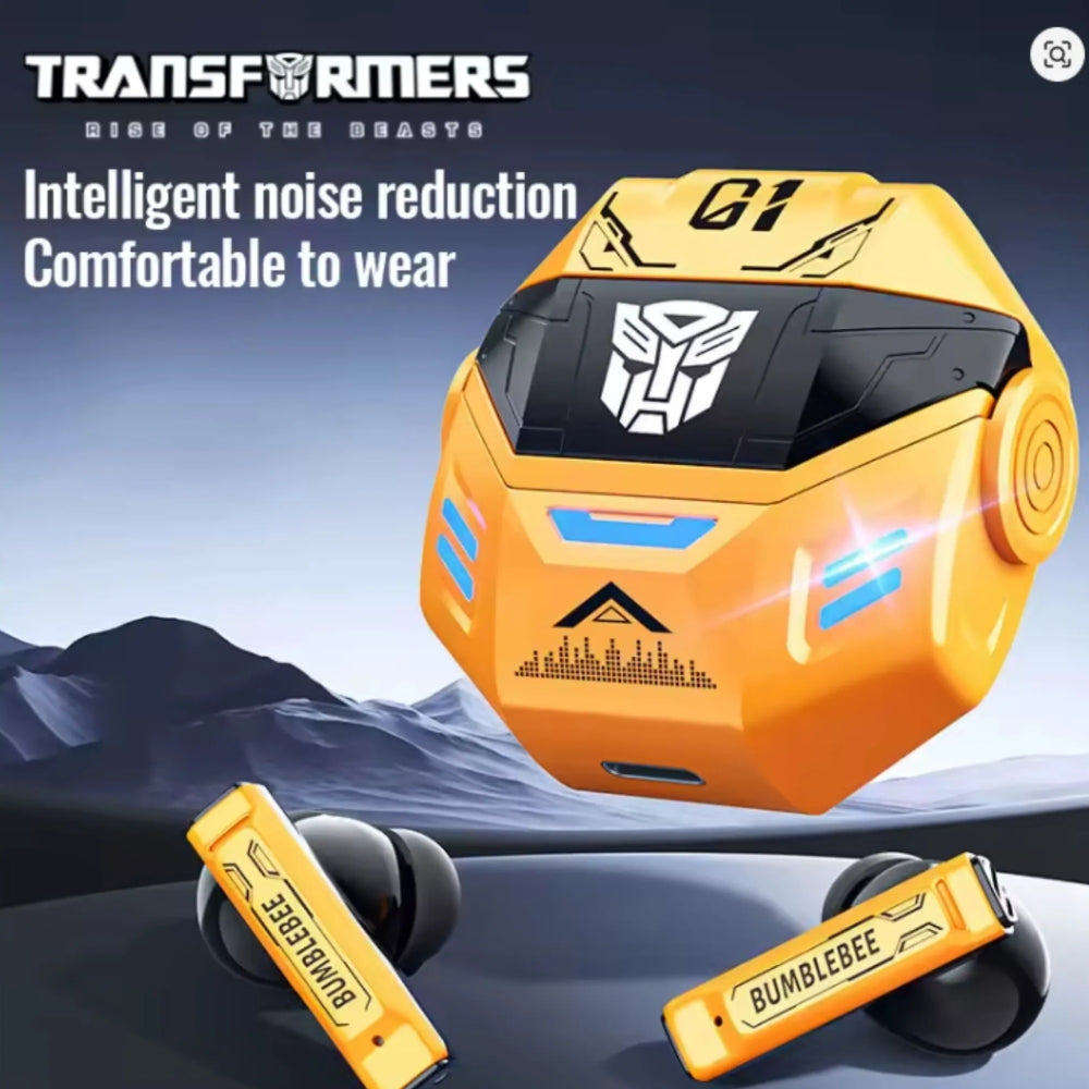 Auriculares Inalambricos Transformers Bumblebee Sonido HiFi BT v5.4 Bateria hasta 24 Horas Diseño Ergonomico Modo Dual TF-T36-YW