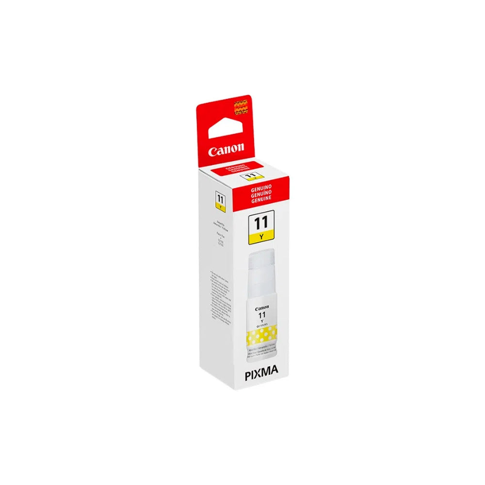 Botella de Tinta Canon GI-11Y color Amarillo de 70ml Compatible con Pixma G2160 4536C001AA