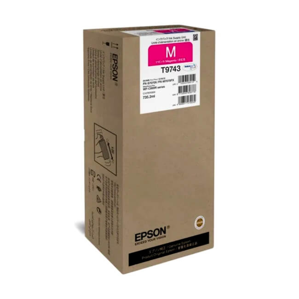 Cartucho de Tinta Epson T9744 de Extra Alto Rendimiento hasta 84.000 Paginas color Magenta T974320