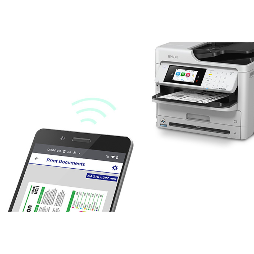 Impresora Epson Multifuncional WorkForce WF-M5899 Impresora Escaner Copiadora Fax Conectividad USB WiFi y Ethernet C11CK76301