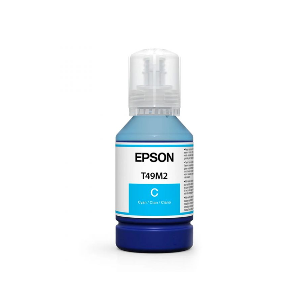 Botella de Tinta Epson T49M Ultrachrome DS para Plotter color Cian de 140ml T49M220