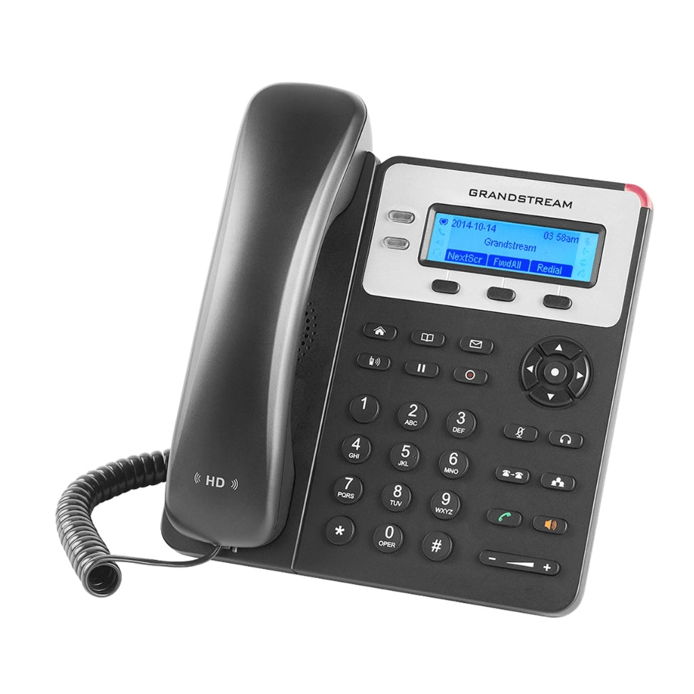 Telefono IP GranDStream 1 Linea SIP 2 Puertos Ethernet 100Mbps PoE Pantalla Matricial Conferencia 3 Vias Incluye Adaptador GXP1615