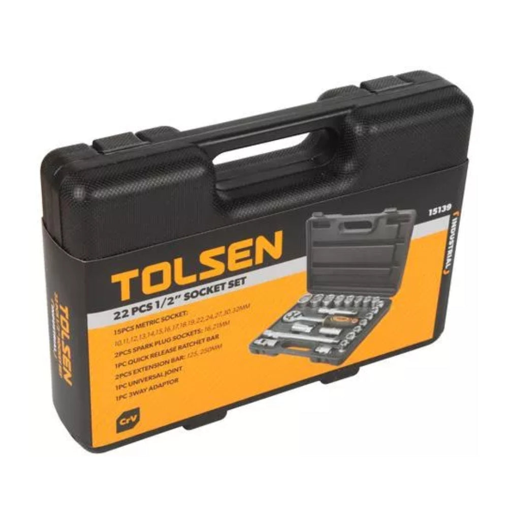 Set de 22 Piezas de Dados Tolsen de 1/2" 15139