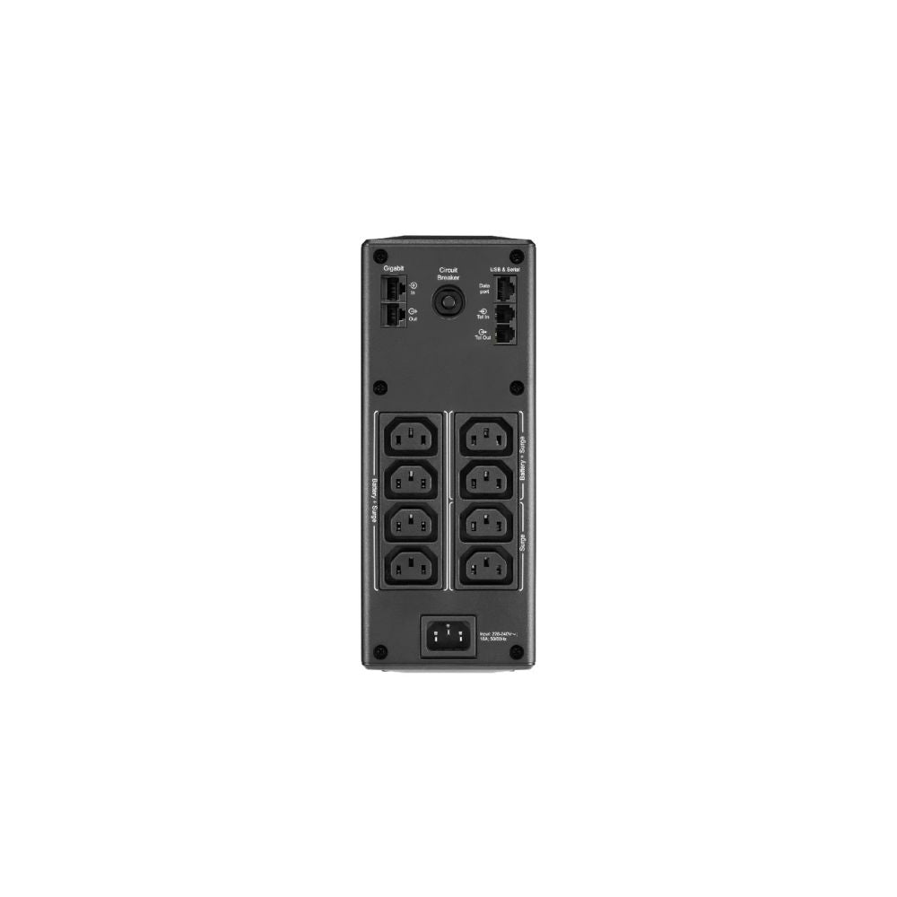 UPS APC Interactivo de 1600VA 980W 230V AVR Salidas 8xIEC C13 Pantalla LCD BR1600MI