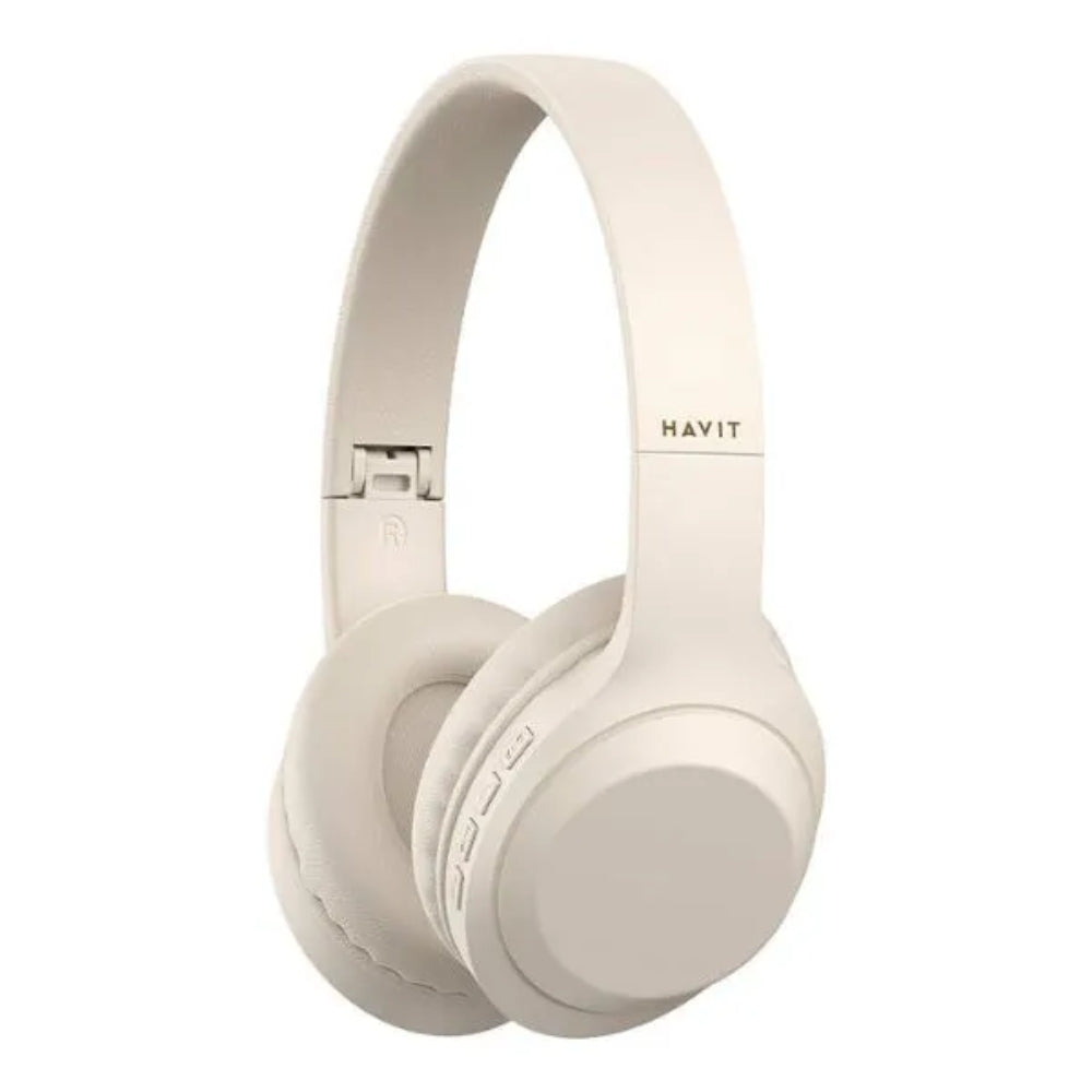 Audifonos Havit Inalambrico Bateria hasta 9 Horas Bluetooth 5.1 Ultraligero color Beige H628BT-BG