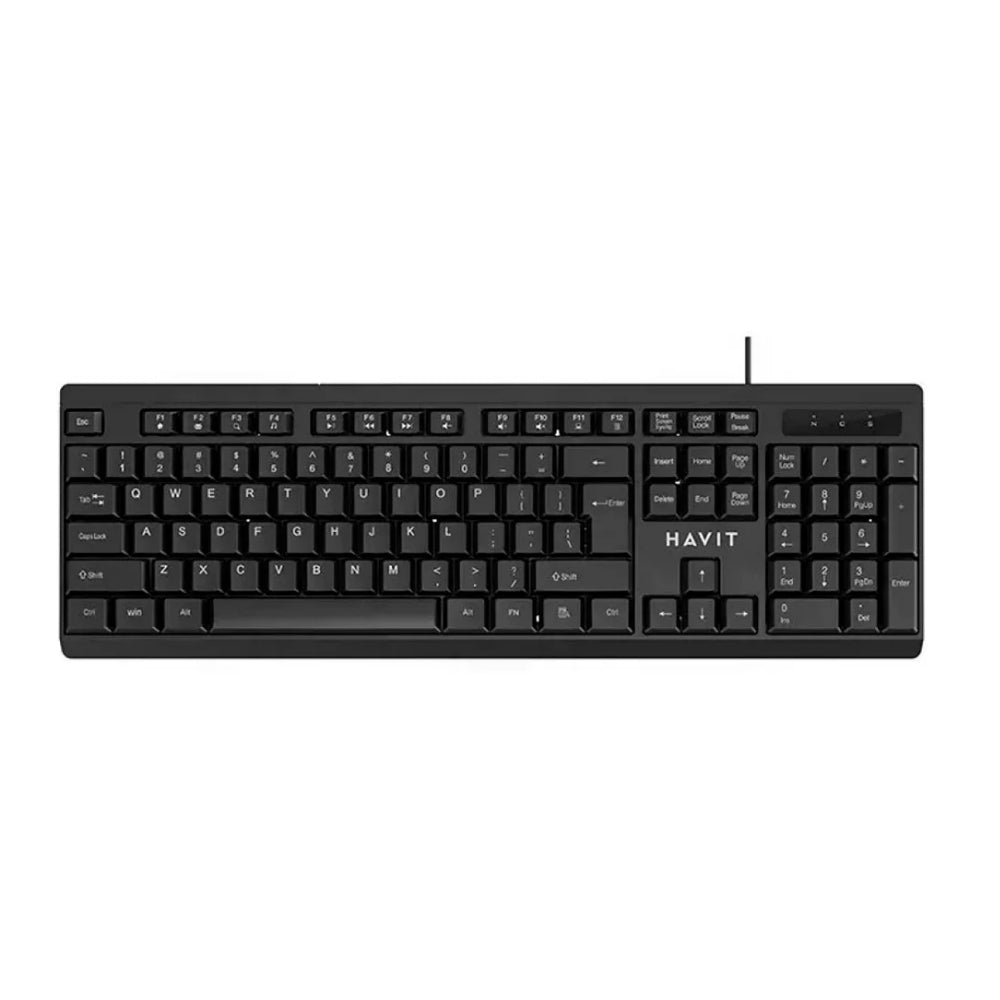 Teclado Havit de 104 Teclas con Cable USB-A de 1.5 Metros Teclado en español KB376-SP