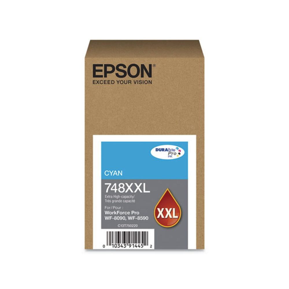 Cartucho de Tinta Epson T748 de Extra Alta Capacidad XXL Rendimiento hasta 7.000 Paginas color Cian T748XXL220-AL