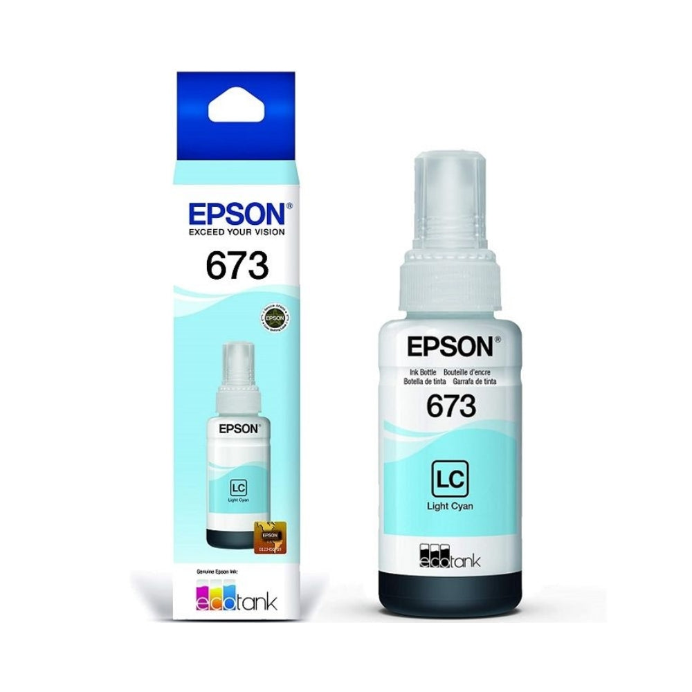 Botella de Tinta Epson T673 color Cian Suave de 70ml T673520-AL