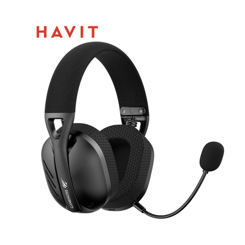 Audifonos Havit Gamer Inalambricos Bateria hasta 26 Horas en Modo Bluetooth 23 Horas en Modo 2.4GHz Conexion USB y Auxiliar Ultraligero color Negro Fuxi-H3-BK