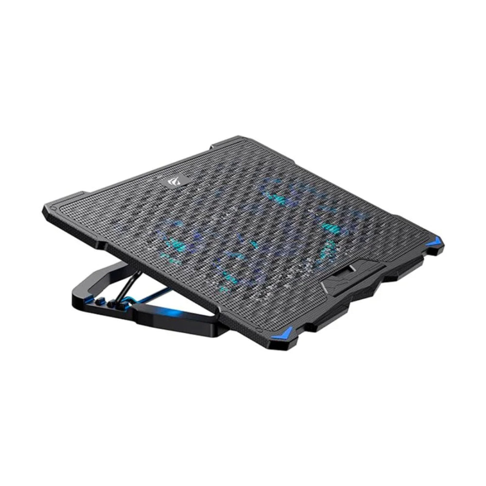 Soporte Cooler Havit para Laptop de 10 hasta 17.3" con 5 Ventiladores y 2 Puertos USB-A color Negro F2076