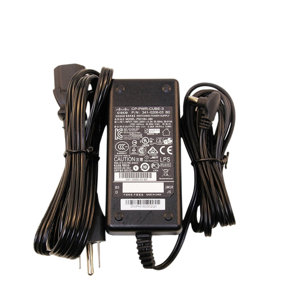 Fuente de Alimentacion Adaptador Cisco para Telefono IP Serie 7800 y 7900 CP-PWR-CUBE-3
