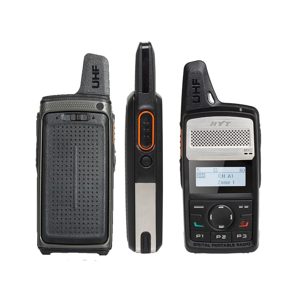 Radio Portable Hytera UHF Digital Analogico Frecuencia 430 a 470MHz 256 Canales Potencia 3W IP54 Bateria 2000mAh PD366Uc