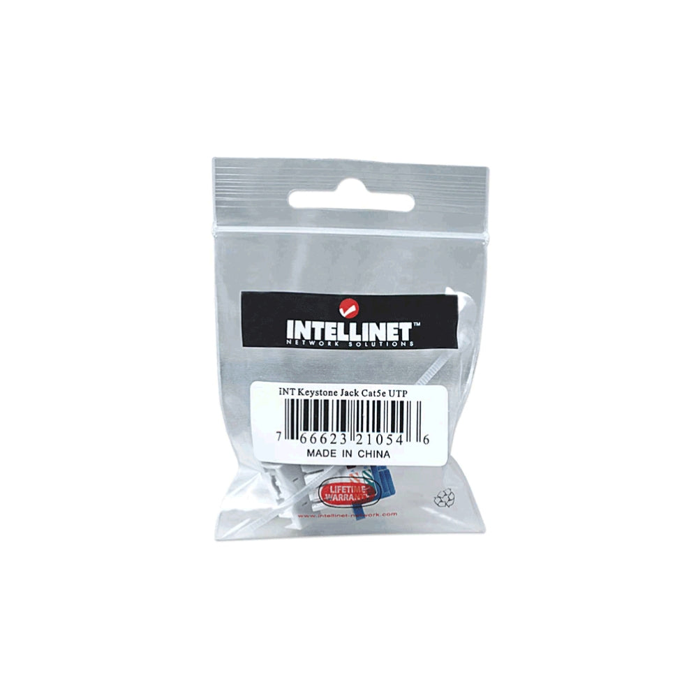 Conector RJ45 Intellinet Cat5E UTP cumple con ANSI TIA EIA 568B.2 Jack-Negro 210416