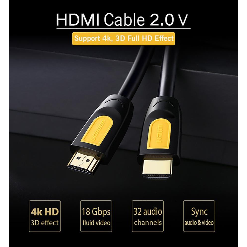 Cable Ugreen HDMI 2.0 4K 60Hz 2.0M Cobre Platinado 10129