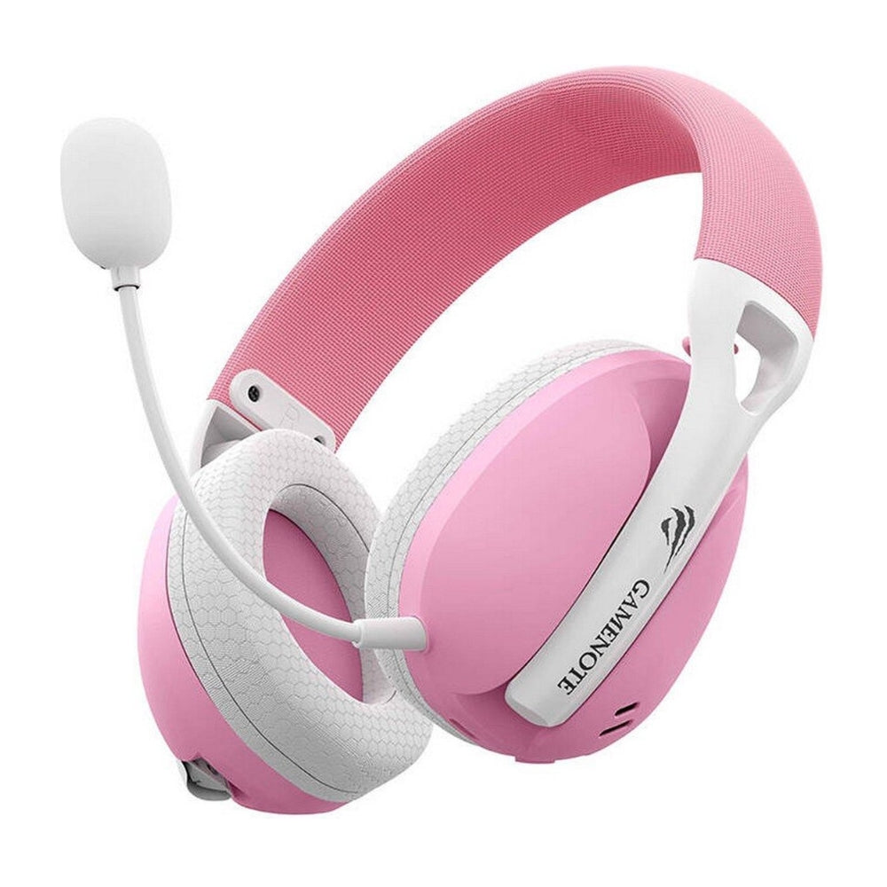 Audifonos Havit Havit Gamer Inalambricos Bateria hasta 24 Horas en modo Bluetooth 20 horas en Modo 2.4GHz MIcrofono Desmontable Ultra Ligero color Rosado Fuxi-H1-P
