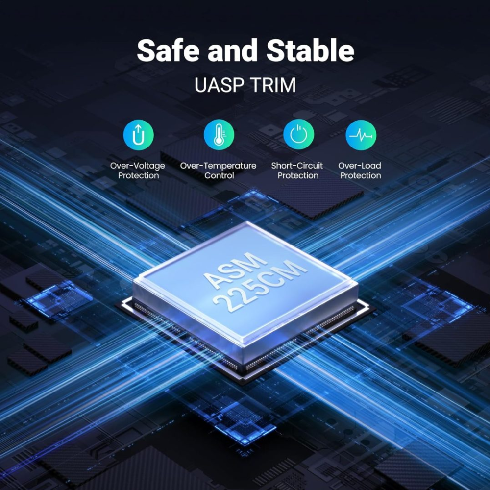 Case Externo Ugreen 2.5” SATA UASP para SSD HDD SATA I/II/III de 7 y 9.5mm Soporta hasta 10TB puerto USB-A 3.0 30847