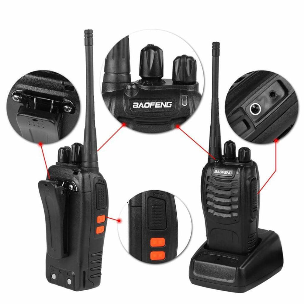 Radio Portable Baofeng UHF Analogico 400 a 470 MHz 16 Canales Potencia 5W BF-888S