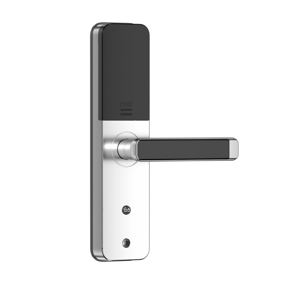 Cerradura Inteligente Dimax Aleacion de Aluminio Funciona con APP Huella Tarjeta Llave Contraseña Requiere 4 pilas AA diseño Moderno Mortaja 5050 color Gris B029