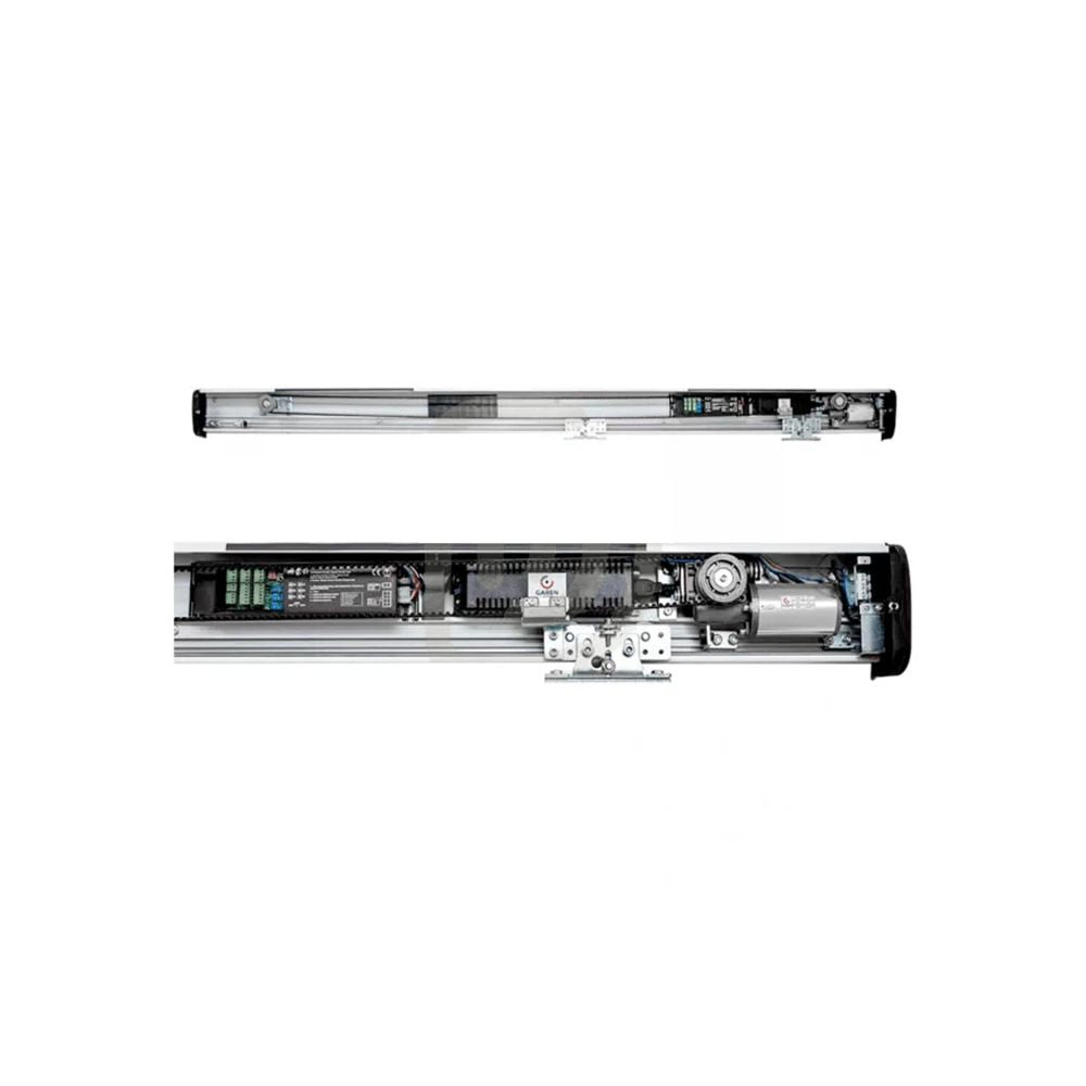Puerta Garen Automatica Slider BLBC para Vidrio de 4.4M con 2 Radares y 2 Perfiles para Vidrio color Blanco F05127-G