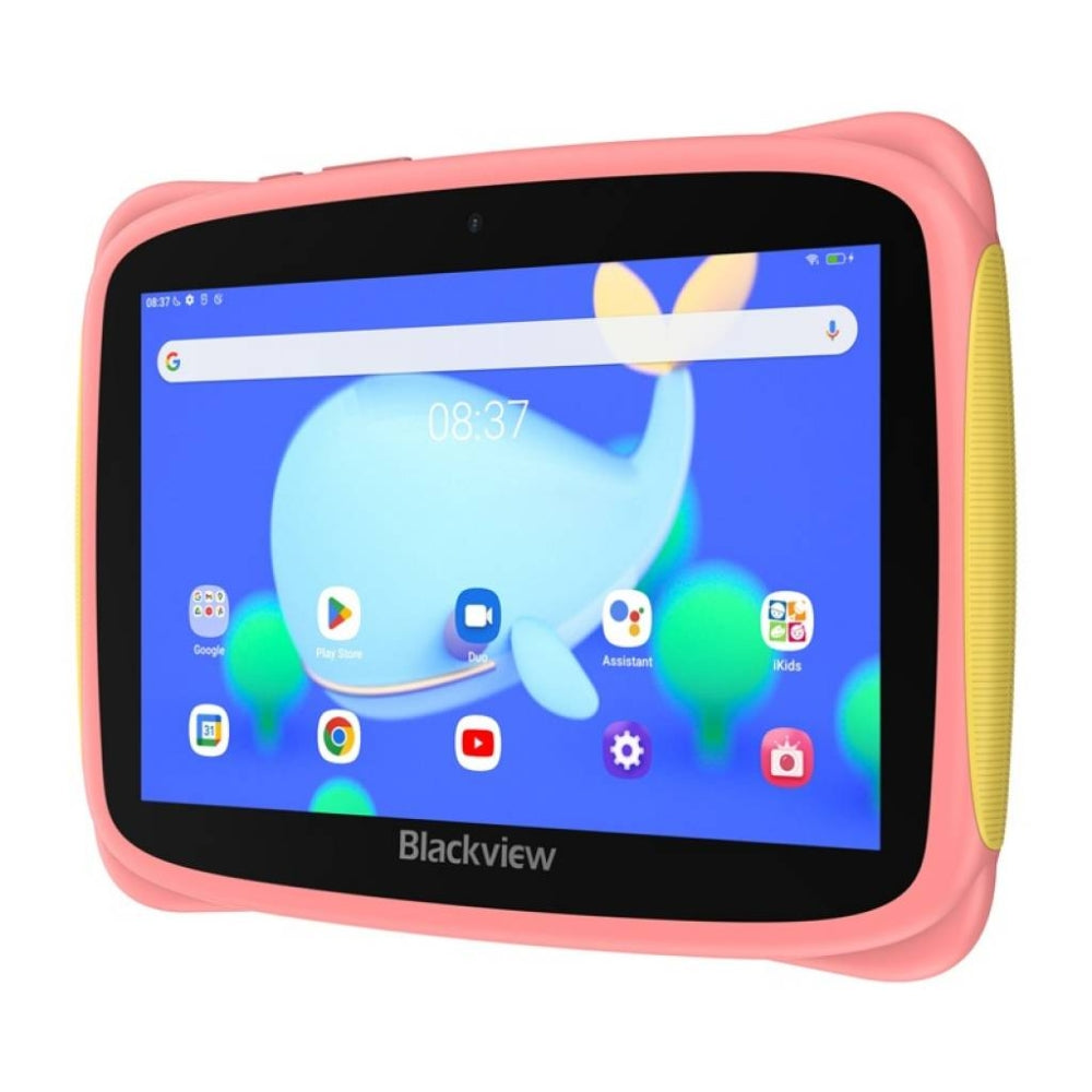Tablet Blackview de 7" RAM 2GB Memoria 32GB LPDDR3+eMMC Camara Principal 2MP Frontal 0.3MP Bateria 3280mAh Android 13 color Rosado TAB 3 KIDS-P