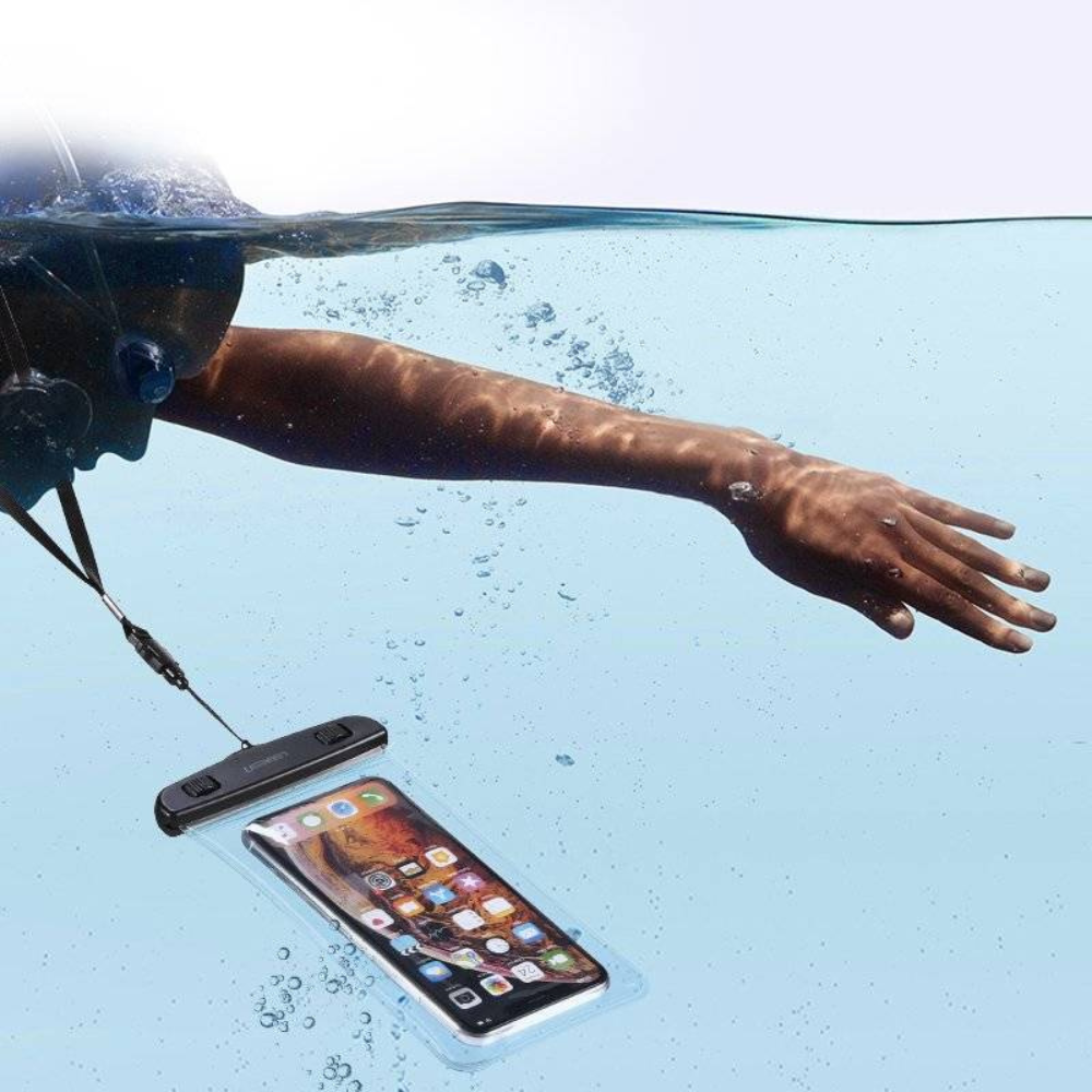 Funda Ugreen Universal Impermeable Proteccion IPX8 Compatible con Cualquier Celular Resiste 30M bajo el Agua 60959