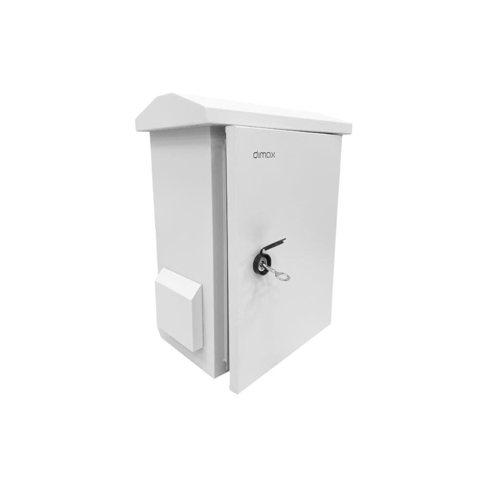 Gabinete Dimax de Distribucion Metalico para Exteriores 300x450x200mm Incluye Cooler y RielDIN C921