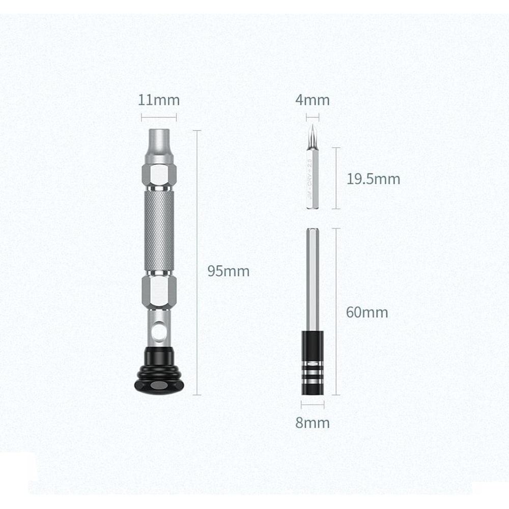 Set de Destornilladores Ugreen 38 en 1 Material de ALuminio Brocas de Forja de Acero para reparar Telefonos y Equipos Electronicos 80459