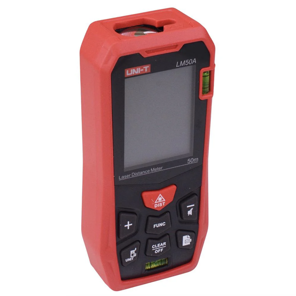 Medidor de Distancia Uni-t Hasta 50 metros Pantalla de 2 Pulgadas Precision hasta 2mm LM50A