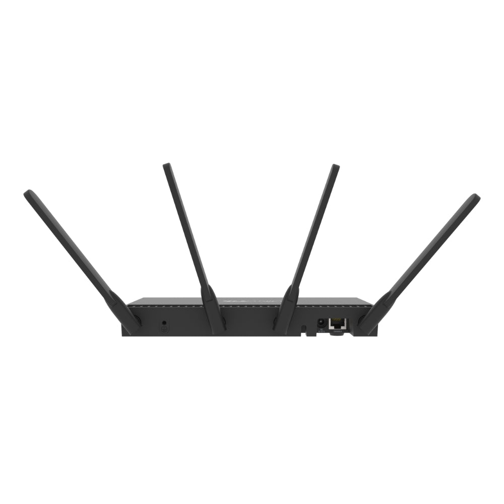Router Board Mikrotik 10 Puertos Gigabit + 1 Puerto SFP WiFi Doble Banda CPU Cortex 15 4 Nucleos RAM 1GB Hardware IPSec 4 Antenas Externas RB4011iGS+5HacQ2HnD-IN